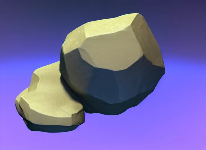 Image similar to large boulder, stylized stl, 3 d render, activision blizzard style, hearthstone style