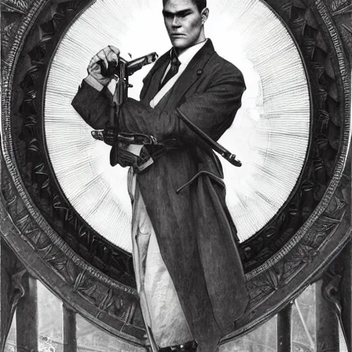 Prompt: amazing lifelike award winning pencil illustration of Claus von Stauffenberg trending on art station artgerm Greg rutkowski alphonse mucha cinematic