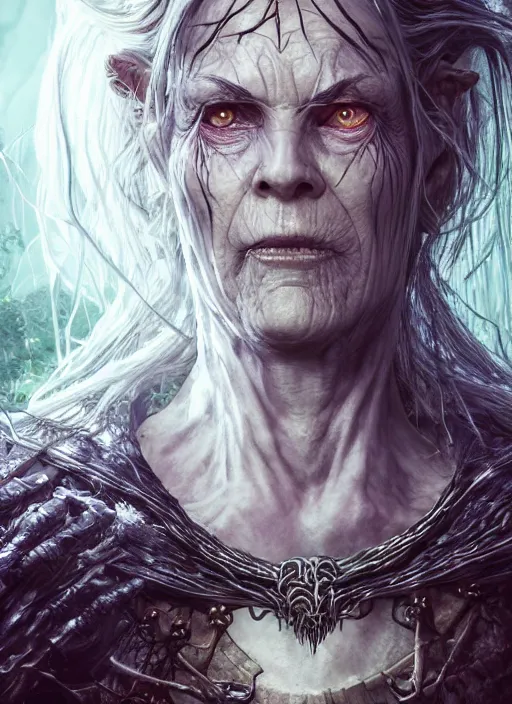 Prompt: wretched old witch, ultra detailed fantasy, elden ring, realistic, dnd character portrait, full body, dnd, rpg, lotr game design fanart by concept art, behance hd, artstation, deviantart, global illumination radiating a glowing aura global illumination ray tracing hdr render in unreal engine 5