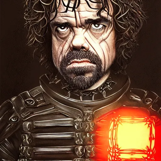 Image similar to peter dinklage as the monster in hellraiser, digital painting, extremely detailed, 4 k, intricate, brush strokes, mark arian, artgerm, bastien lecouffe - deharme