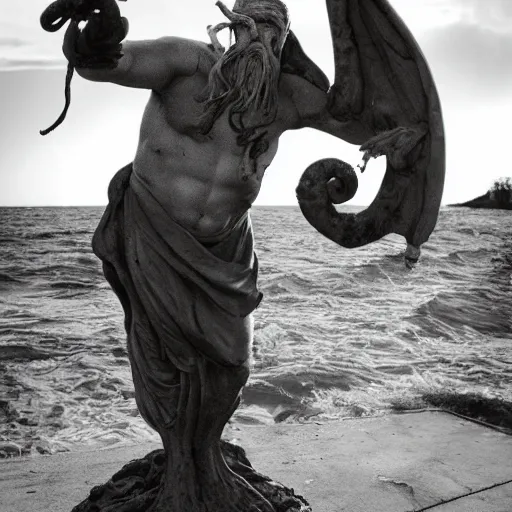 Image similar to Eldritch god photo bombing a romantic photo