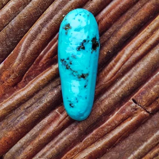 Image similar to a small turquoise sausage - shaped creature with two elongated sticks from its body