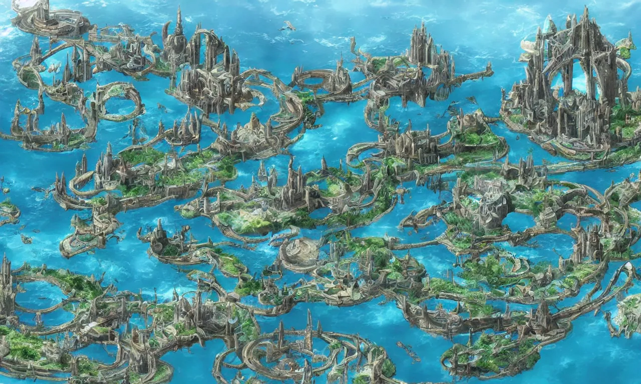 Prompt: atlantis, under water city, realistic