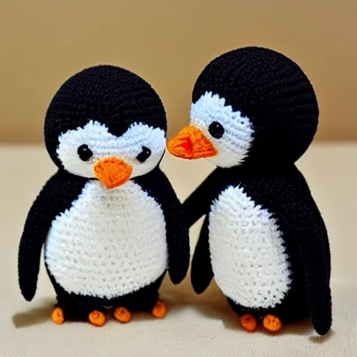 Prompt: cute penguin Amigurumi