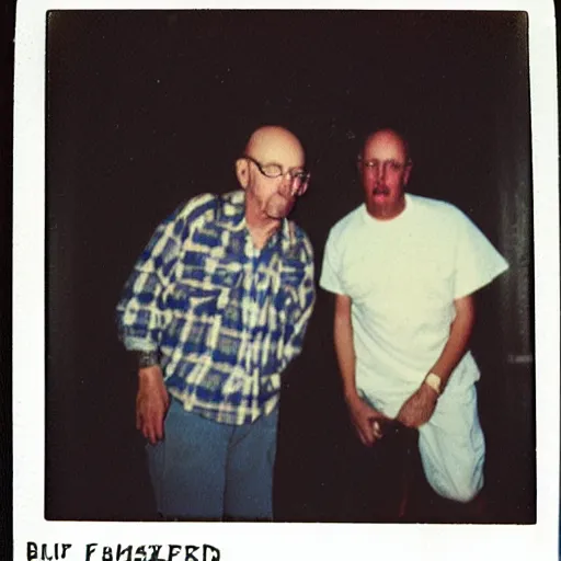 Image similar to a found polaroid photo of trash humpers in the backrooms