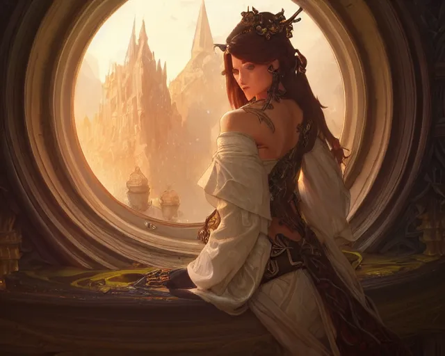 Image similar to photography of charles mellin, deep focus, d & d, fantasy, intricate, elegant, highly detailed, digital painting, artstation, concept art, matte, sharp focus, illustration, hearthstone, art by artgerm and greg rutkowski and alphonse mucha