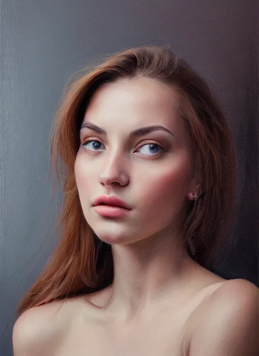 Image similar to portrait of a gorgeous young woman in the style of stefan kostic, 500px, realistic photo, sharp focus, 8k high definition, insanely detailed, intricate, elegant