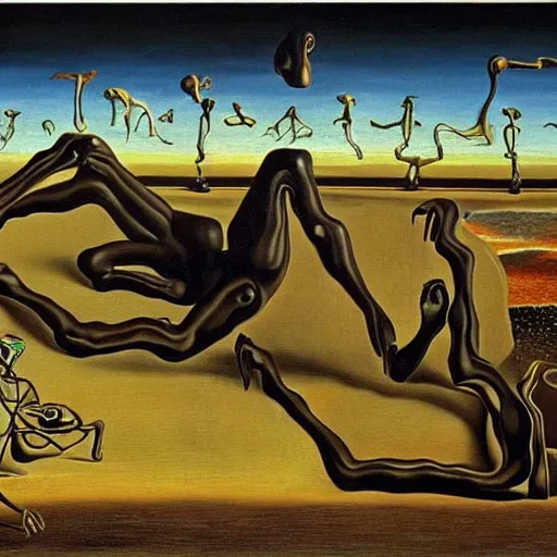 Image similar to the internet eats itself alive, a painting by salvador dali, ultra detailed, surrealism, award winning, 8 k,