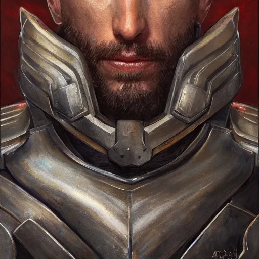 Image similar to snake as a realistic fantasy knight, closeup portrait art by donato giancola and greg rutkowski, digital art, trending on artstation, symmetry!!