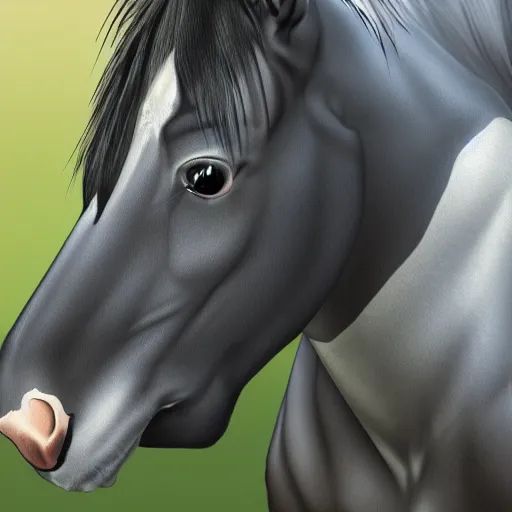 Prompt: a horse with anime skin