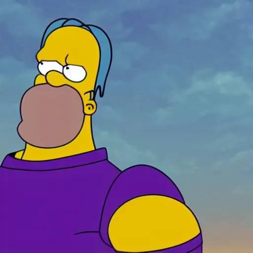 Prompt: Thanos Homer Simpson s, cinematic, 4K