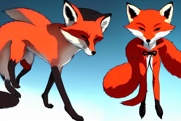 Image similar to a furry tan male fox on a persona 5 : royal ( by atlus ) video game splash screen, a furry male sandcolored tan fox fursona ( has hair ), persona 5 phantom thief style