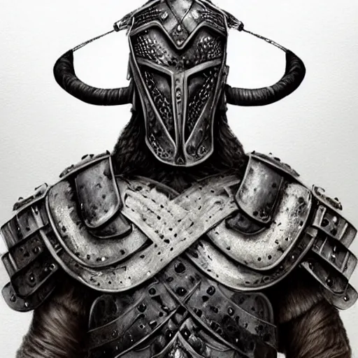 Image similar to portrait of solemn, ice-pale undead viking warrior with black veins and brutalist plate armor with art deco knotwork, elegant, intricate, head and upper body portrait, D&D, fantasy, highly detailed, digital painting, artstation, concept art, sharp focus, illustration, art by artgerm and brom and bezsinski and greg rutkowski and alphonse mucha