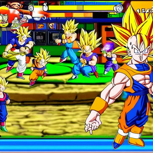 Image similar to dragon ball gameplay on the nintendo 6 4