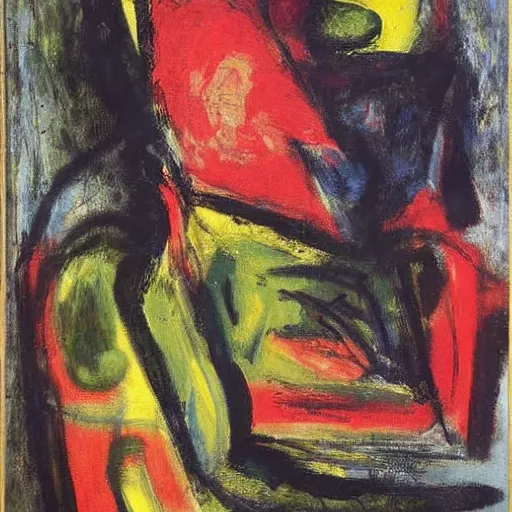 Prompt: willem de kooning painting of a man