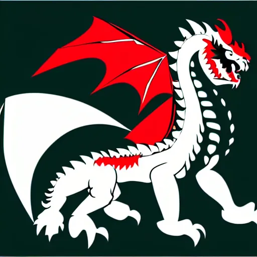 Image similar to vector art of welsh dragon and panda mixed, intercrossed, chimera, adobe illustrator