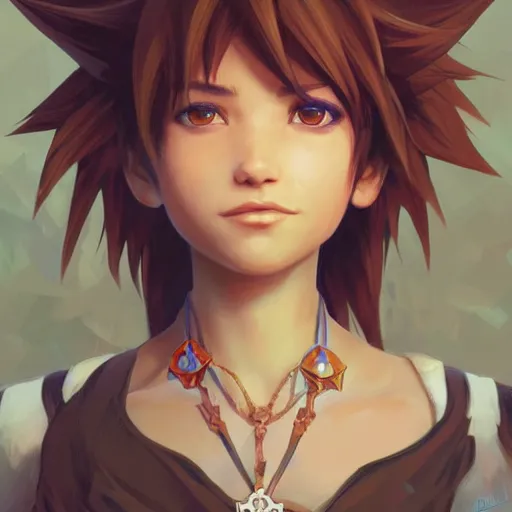 Image similar to sora from kingdom hearts, intricate, highly detailed, digital painting, artstation, concept art, matte, sharp focus, illustration, art by artgerm and greg rutkowski and alphonse mucha