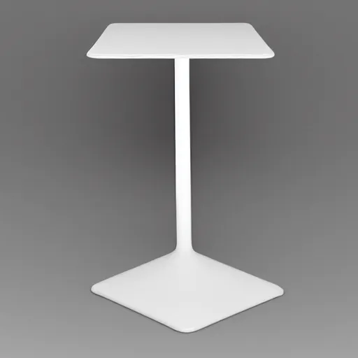 Prompt: square plastic table with white png