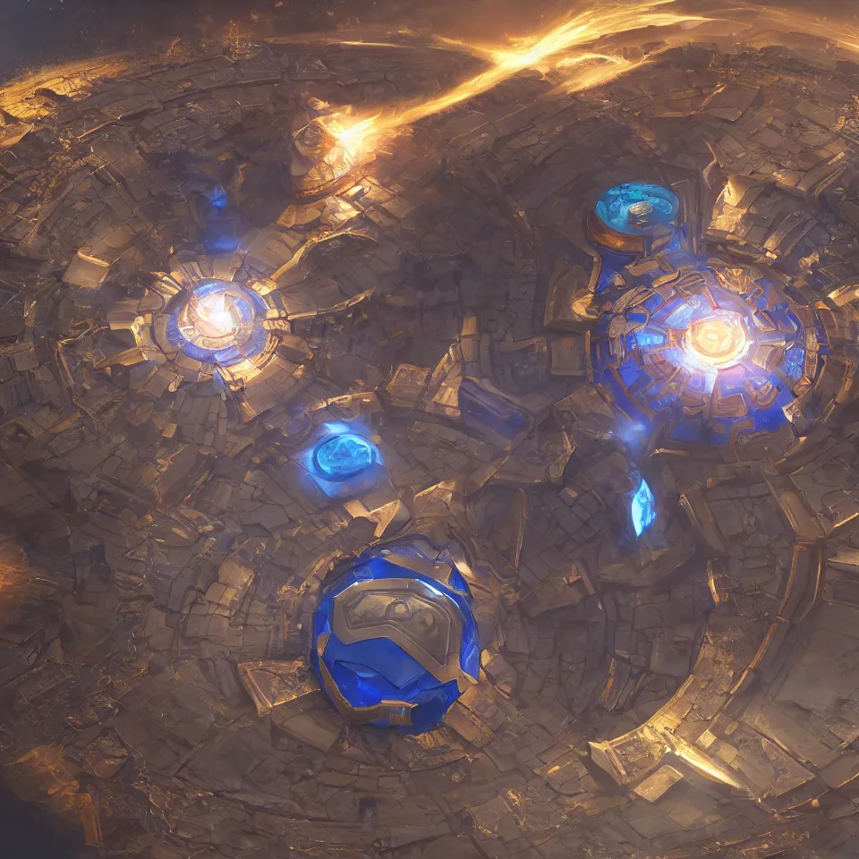 Prompt: giant specalized shield made of holy light with a sapphire gem, high quality 3D render, concept art, 4K, UHD, High quality, Trending on Artstation HQ