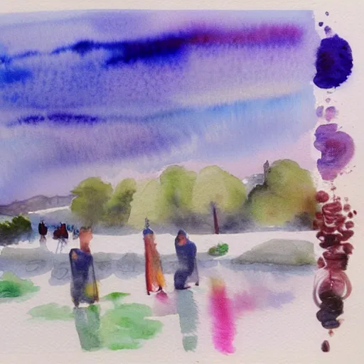 Image similar to watercolour wodoo people