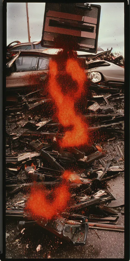 Image similar to kodak portra 4 0 0, wetplate, 8 k, shot of a highly detailed jesus gun rack explosion accident