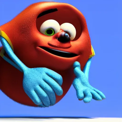 Image similar to Coronavirus character, Pixar Movie, 3D animated