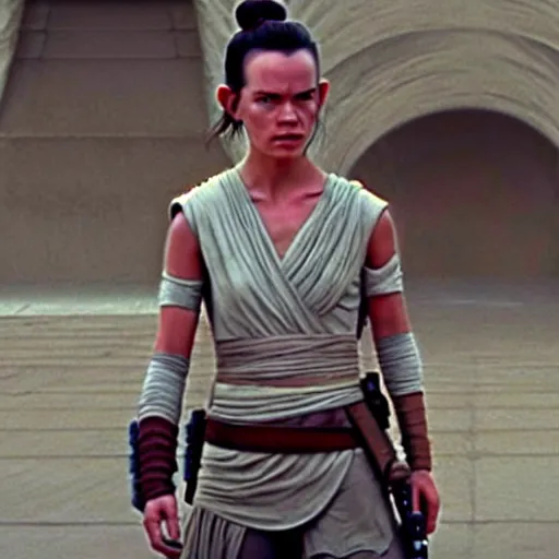 Prompt: rey from star wars in the real world