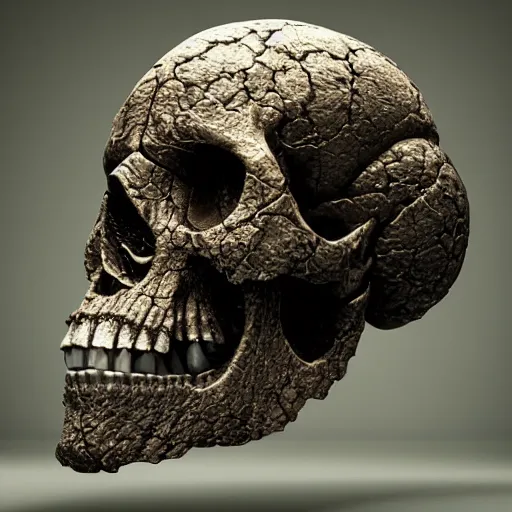 Image similar to portrait_of_a_melting_skull._intricate_abstract._intricate_artwork._by_Tooth_Wu_wlop_beeple_dan_mumford._octane_render_trending_on_artstat