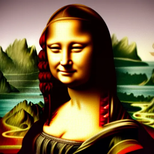 Image similar to kate upton as mona lisa