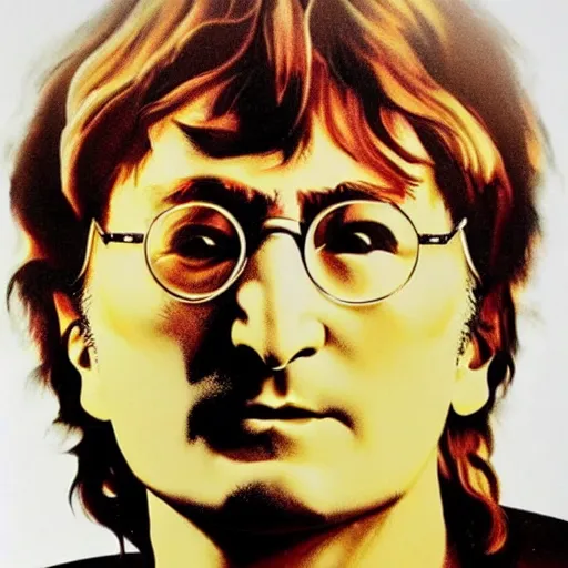 Image similar to John Lennon made of honey