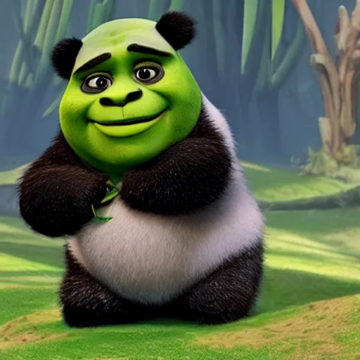 Prompt: Panda Shrek