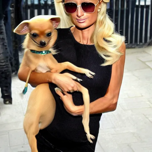 Prompt: Paris Hilton as a Chihuahua