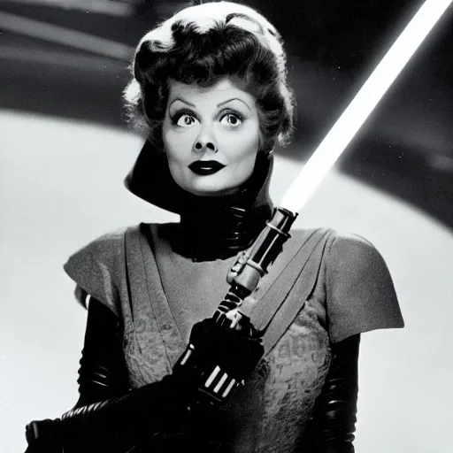 Image similar to a photograph of lucille ball in the movie star wars the empire strikes back