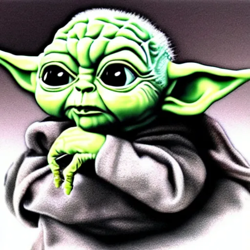 Image similar to Baby Walter White and Baby Yoda, photorealistic,