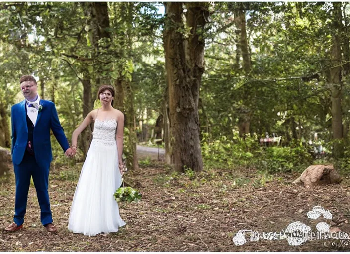 Image similar to care bear themed wedding, professional photography, nerd marriage