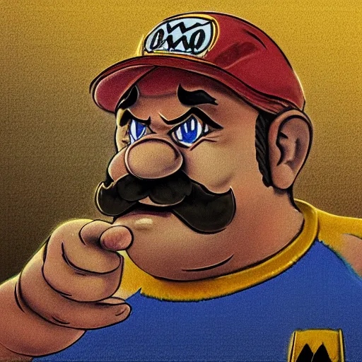 Image similar to wario swimming in gold