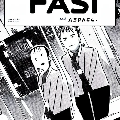 Image similar to elon musk and spacex manga by inio asano
