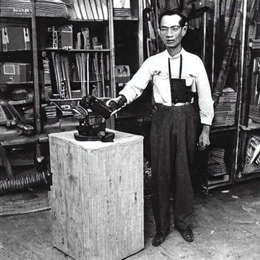 Image similar to Ho Chi Minh holding Electric Cordless Drill