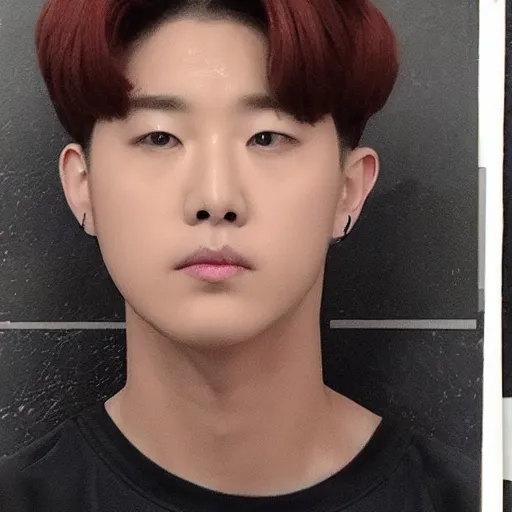 Prompt: bts mugshot