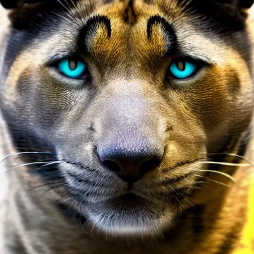 Image similar to a hybrid between a yellow lab and a panther