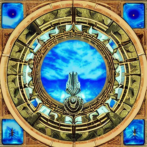 Image similar to civilization soundscape, dvaram, mirage, rising tide, god of rain, terracotta, motus, empire, ancien regime, lapis lazuli, war and peace, autocatalytic, a universe awakened, beyond, vita gloriae, artifex