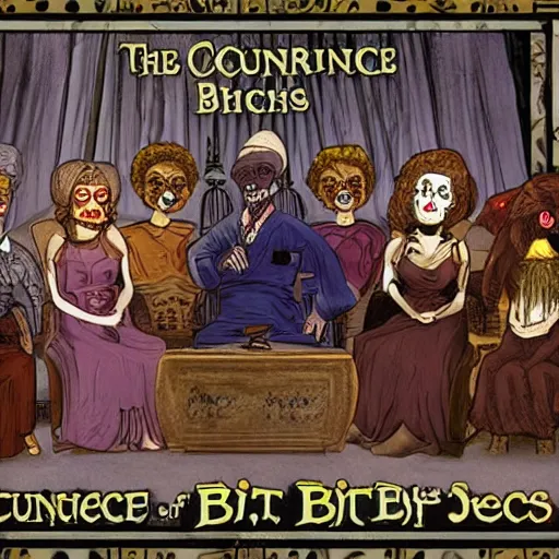 Image similar to The Council of Spooky Bitches, 8k,