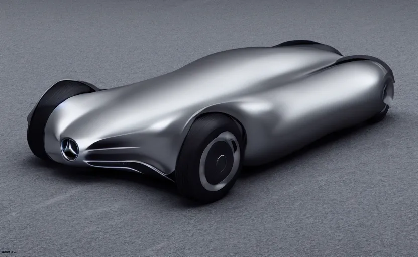 Image similar to 2040 mercedes-benz streamliner, concept car, concept art, by Ash Thorp, 3D render, Octane Render