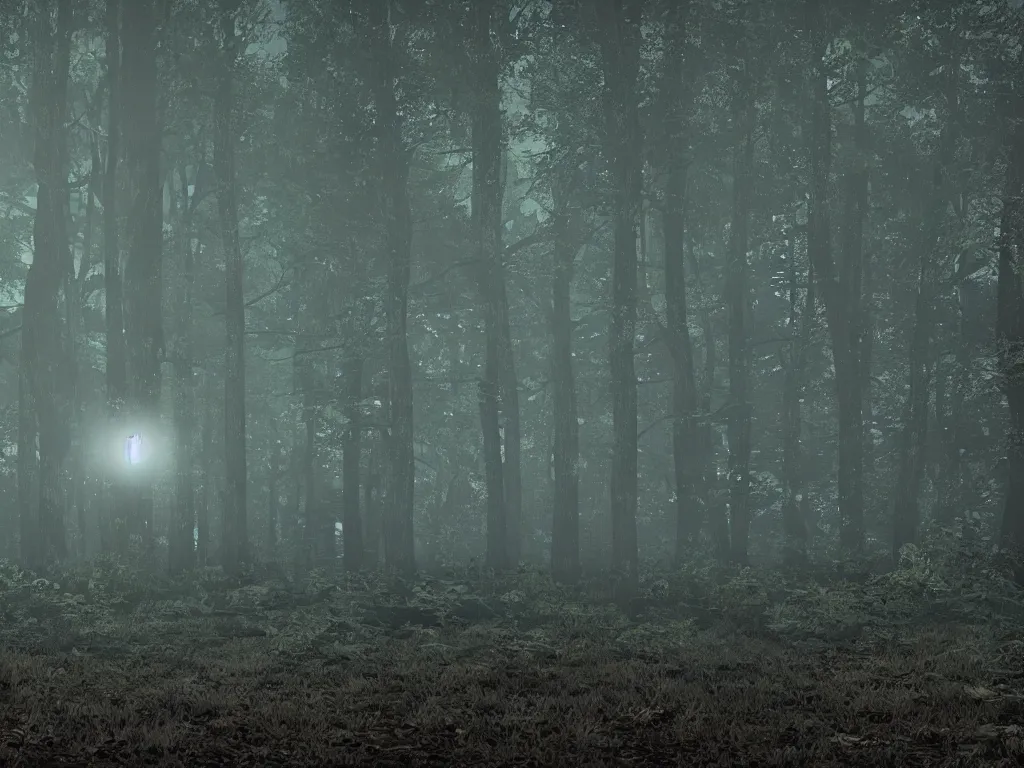 Image similar to scp-106 in a dark forest at night, high detail, photorealistic, maxon redshift render