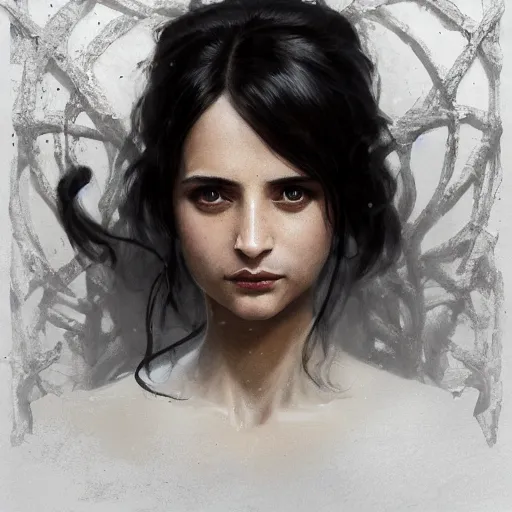 Prompt: a highly detailed epic cinematic concept art CG render digital painting artwork: sophisticated posh British aristocratic victorian gothic beauty with black hair played by Alicia Vikander. By Greg Rutkowski, Ilya Kuvshinov, WLOP, Stanley Artgerm Lau, Ruan Jia and Fenghua Zhong, trending on ArtStation, dramatic cinematic colors, made in Maya, Blender and Photoshop, octane render, excellent composition, cinematic atmosphere, dynamic dramatic cinematic lighting, precise correct anatomy, aesthetic, very inspirational, arthouse