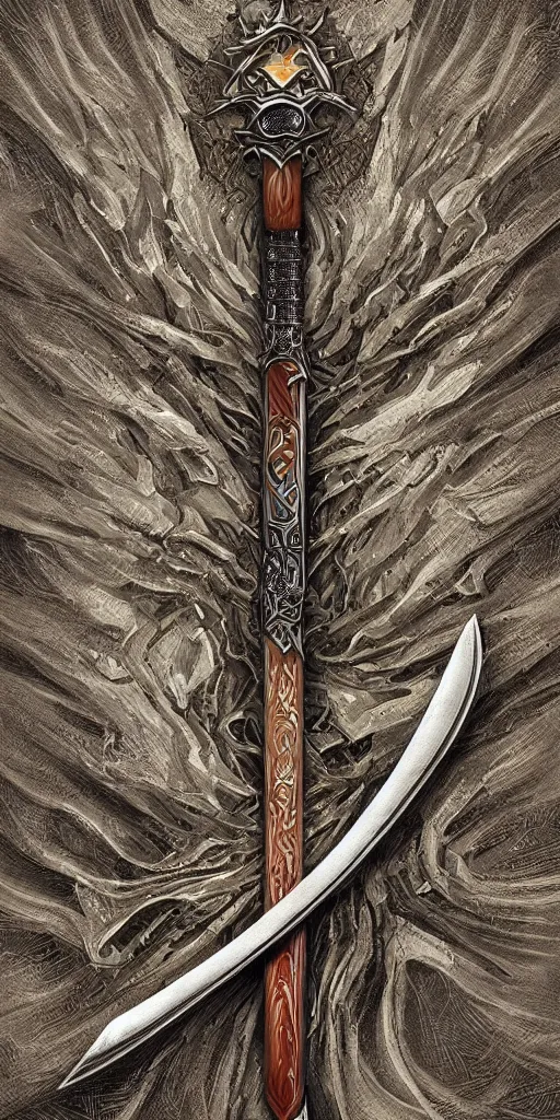 Prompt: a sword made from metal of a dying star, intricate, highly detailed, digital painting, sharp focus, fantasy, magical