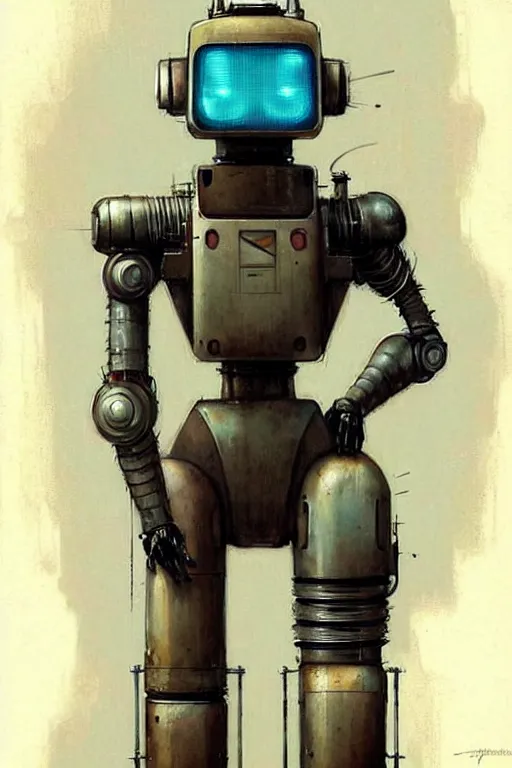 Image similar to ( ( ( ( ( 1 9 5 0 s retro future robot android 1 9 8 0 s robot industrial. muted colors. ) ) ) ) ) by jean - baptiste monge!!!!!!!!!!!!!!!!!!!!!!!!!!!!!!