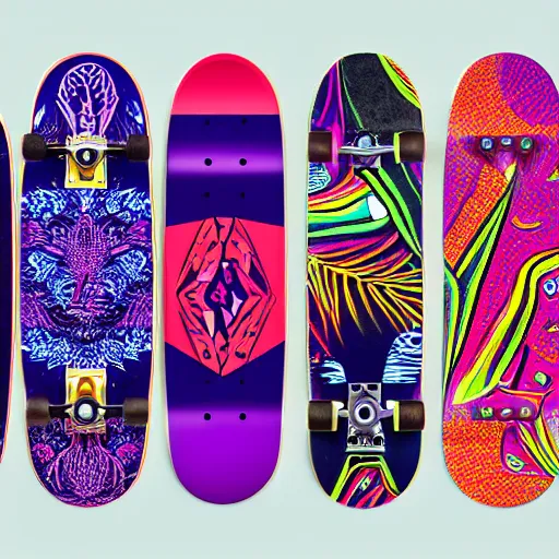 Image similar to 8 0's skateboard culture based psychedelic color combinations