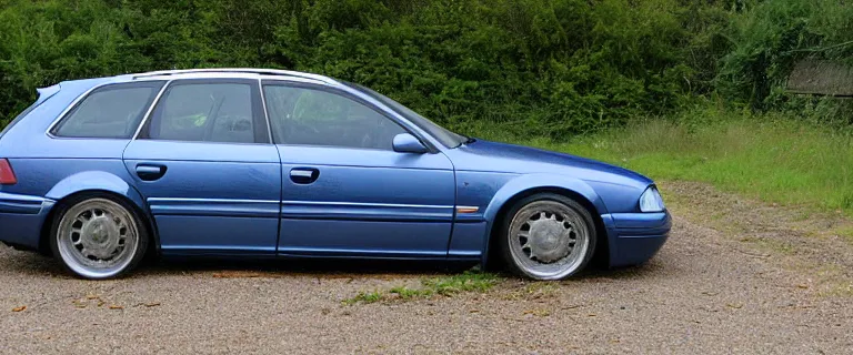 Image similar to Rusty Wrecked Denim Blue Audi A4 B6 Avant (2002), created by Barclay Shaw