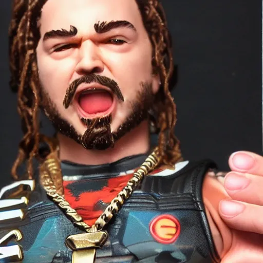 Image similar to post malone, action figure, miniature, ebay photo